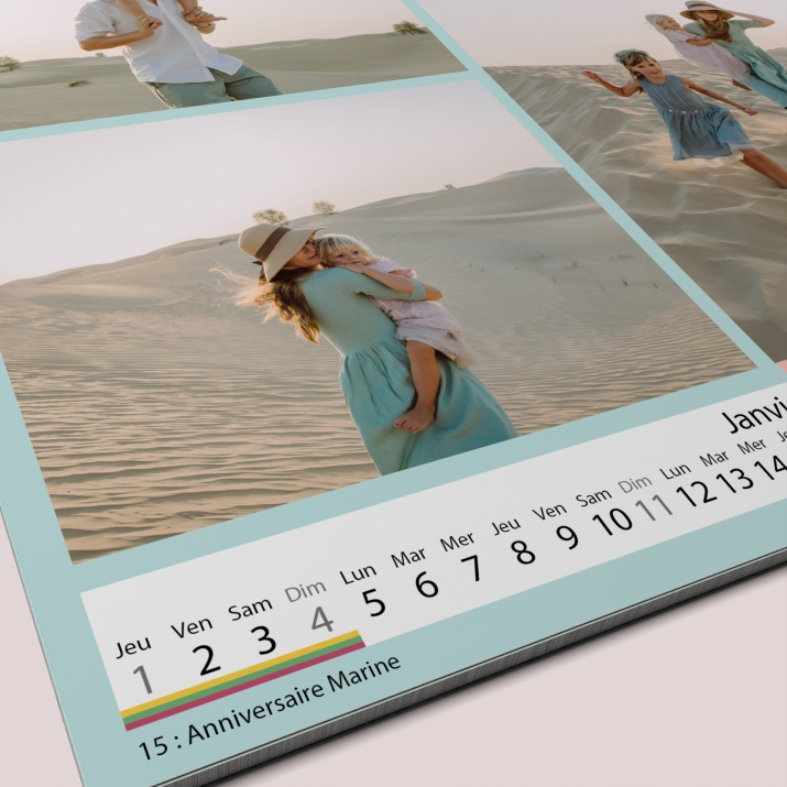Calendrier photo CARRE mural