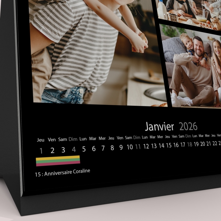 Calendrier LUXE CARRE de bureau