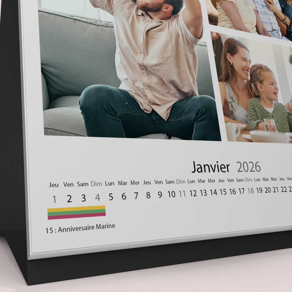 Calendrier LUXE CARRE de bureau