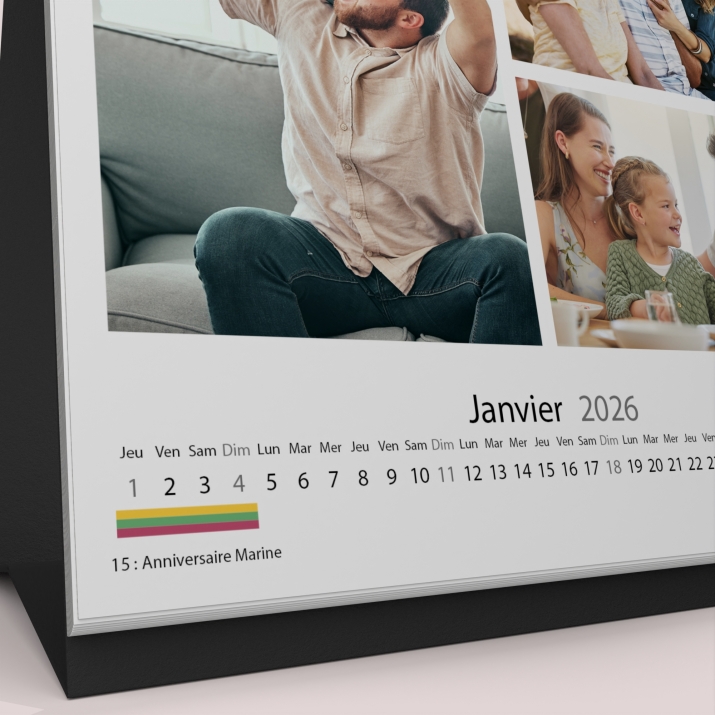 Calendrier LUXE CARRE de bureau