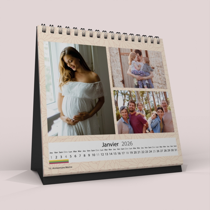 Calendrier LUXE CARRE de bureau