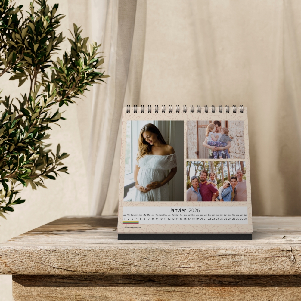 Calendrier LUXE CARRE de bureau
