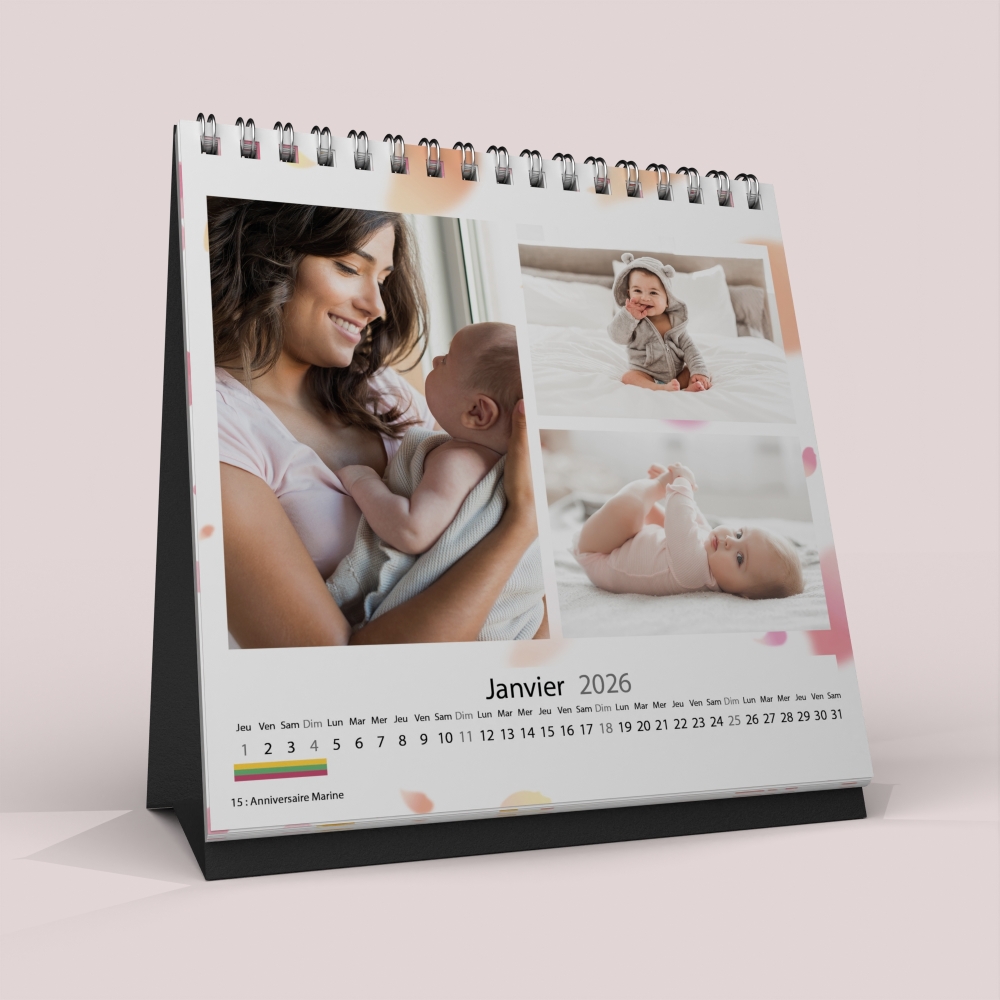 Calendrier LUXE CARRE de bureau