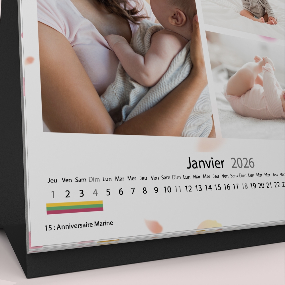 Calendrier LUXE CARRE de bureau