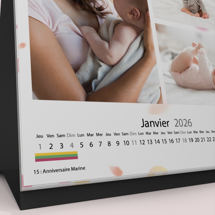 Calendrier LUXE CARRE de bureau