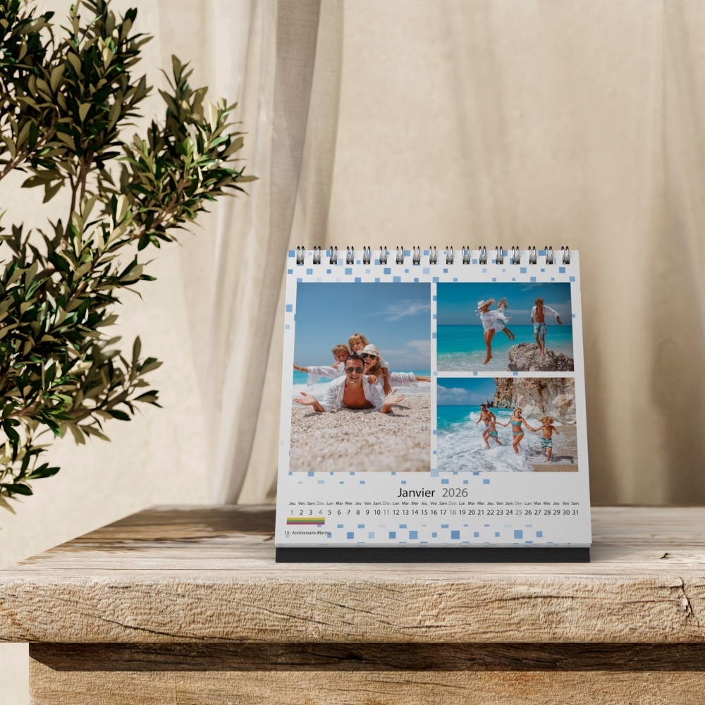Calendrier LUXE CARRE de bureau