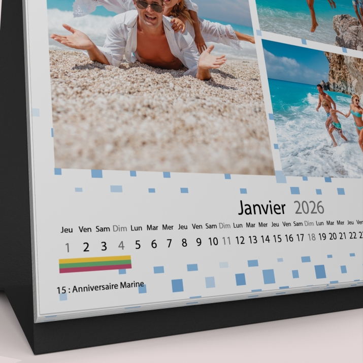 Calendrier LUXE CARRE de bureau