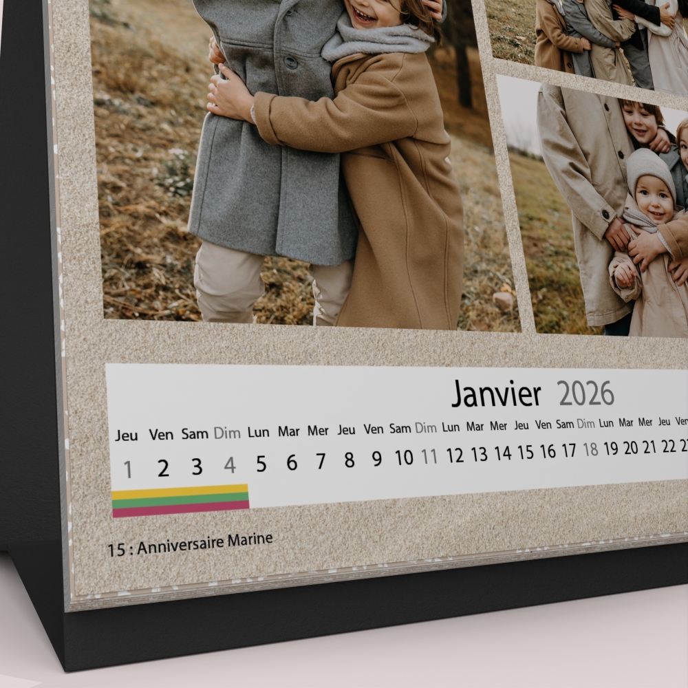 Calendrier LUXE CARRE de bureau