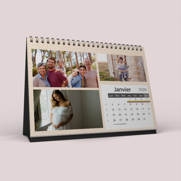 Calendrier LUXE PANO de bureau