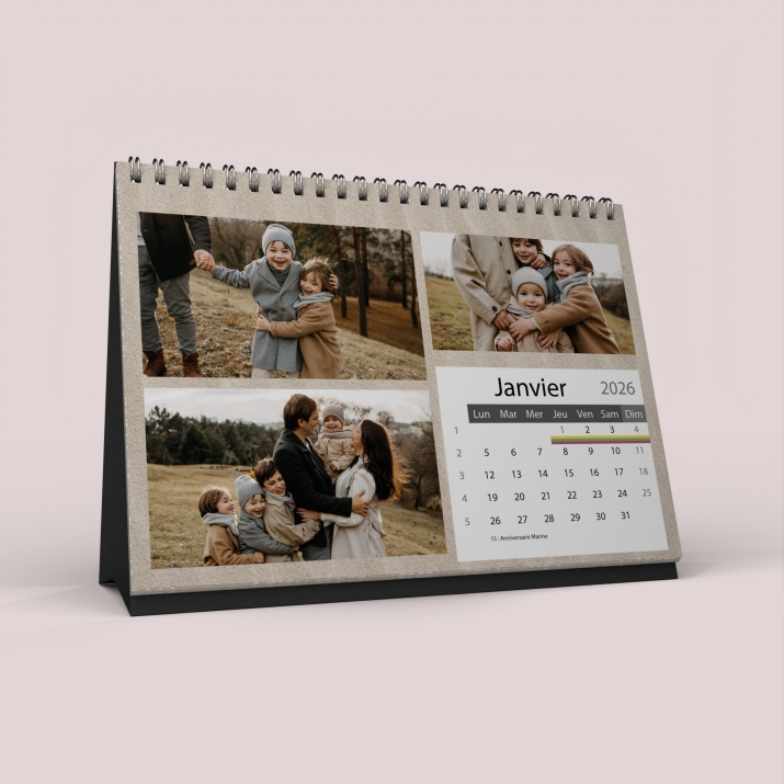 Calendrier LUXE PANO de bureau