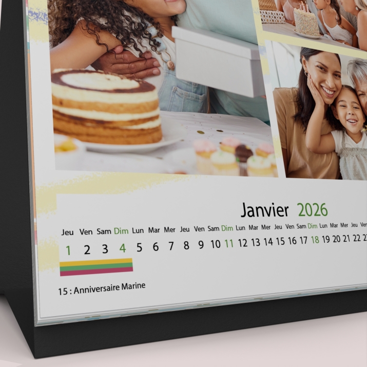 Calendrier LUXE CARRE de bureau