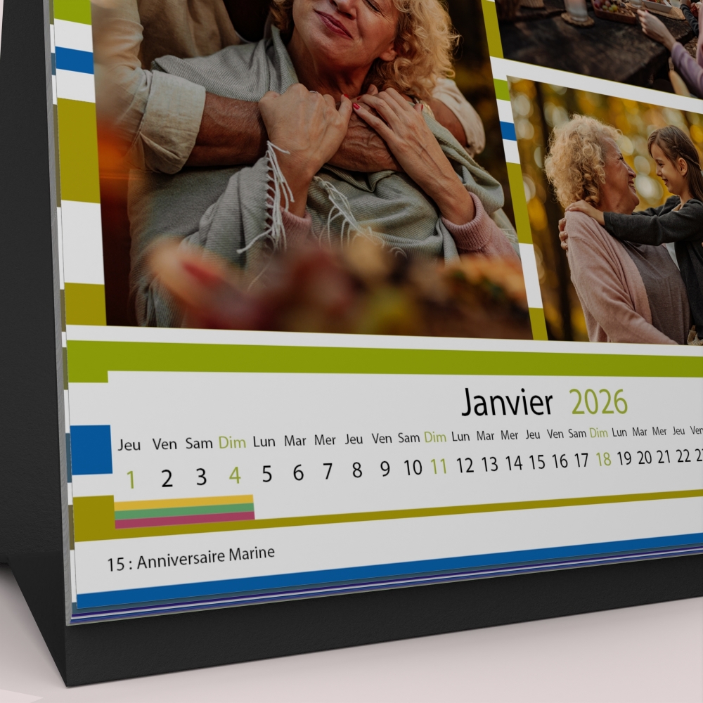 Calendrier LUXE CARRE de bureau