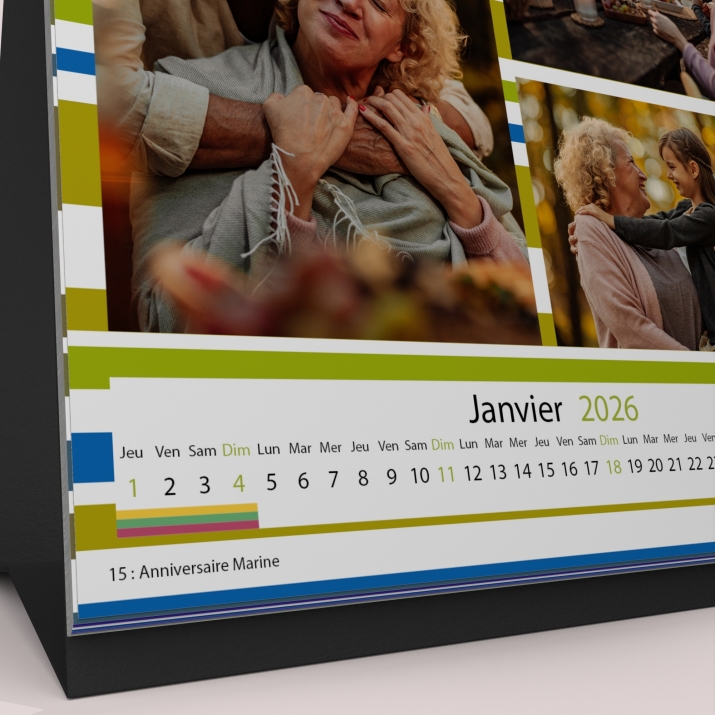 Calendrier LUXE CARRE de bureau