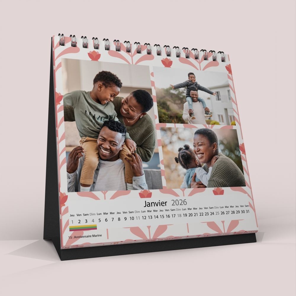 Calendrier LUXE CARRE de bureau