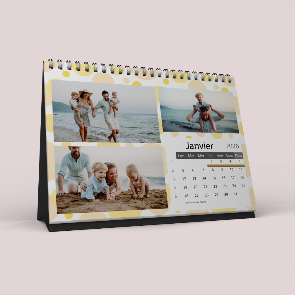Calendrier LUXE PANO de bureau