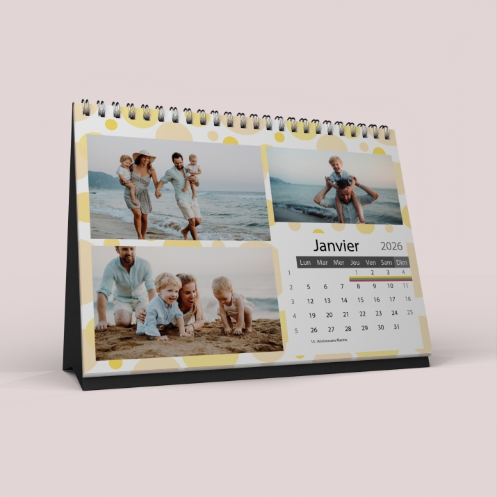 Calendrier LUXE PANO de bureau