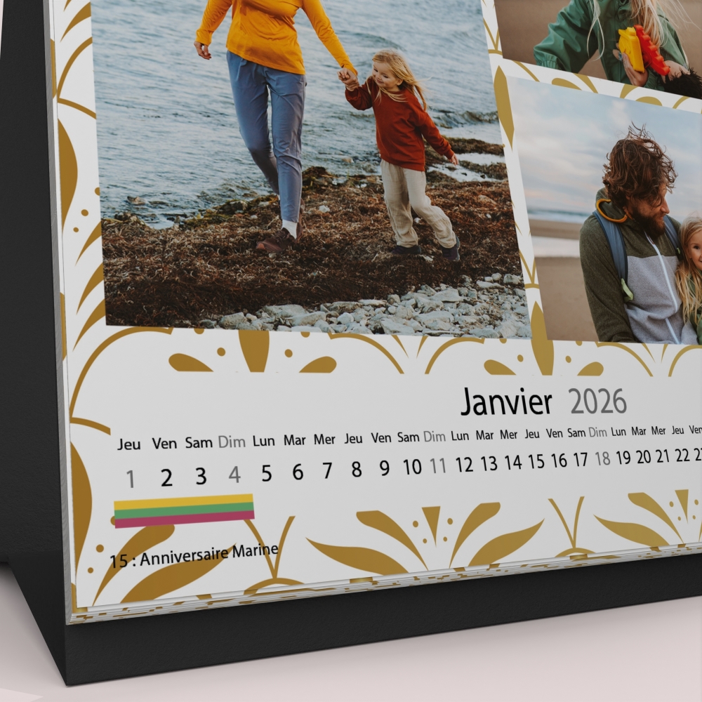 Calendrier LUXE CARRE de bureau