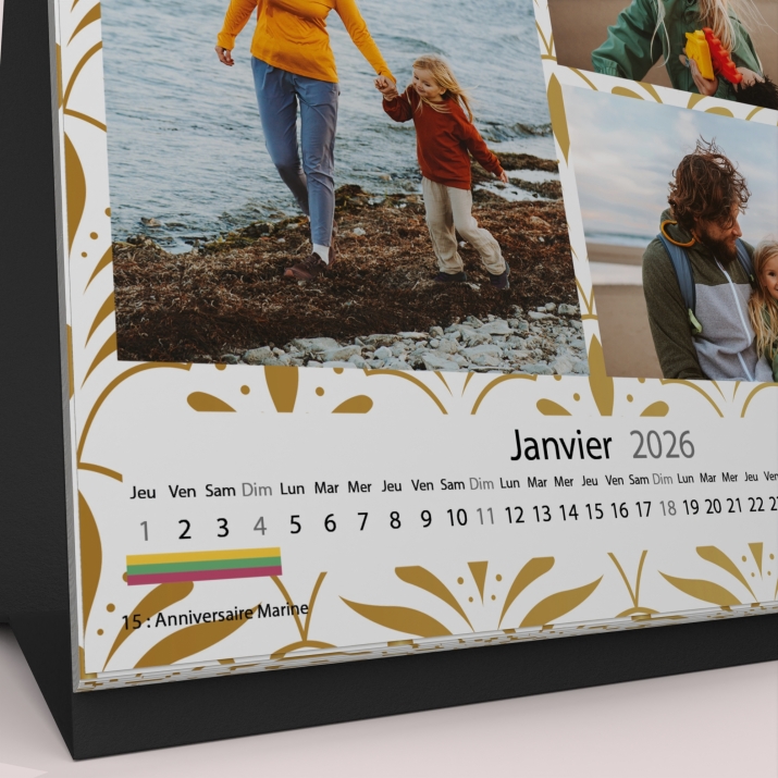 Calendrier LUXE CARRE de bureau