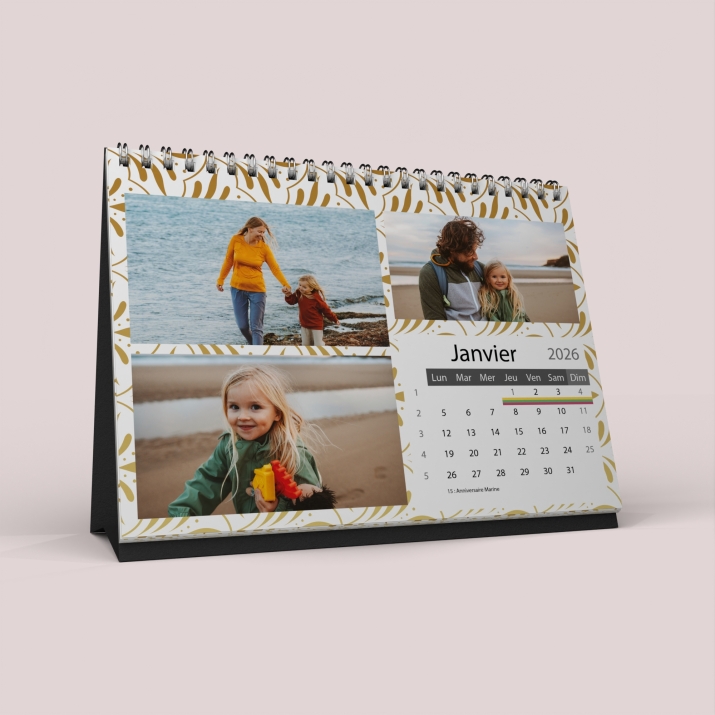 Calendrier LUXE PANO de bureau
