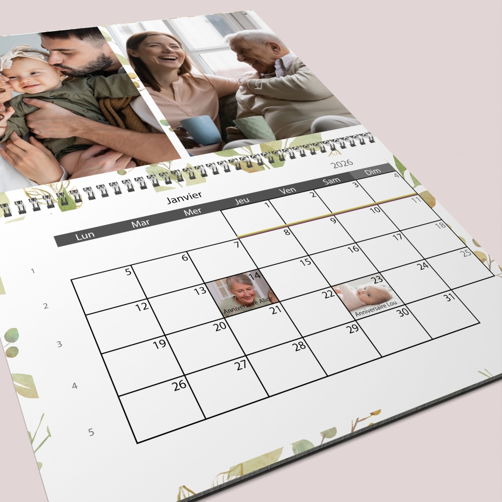 Calendrier photo GÉANT XXL PHOTO DATE