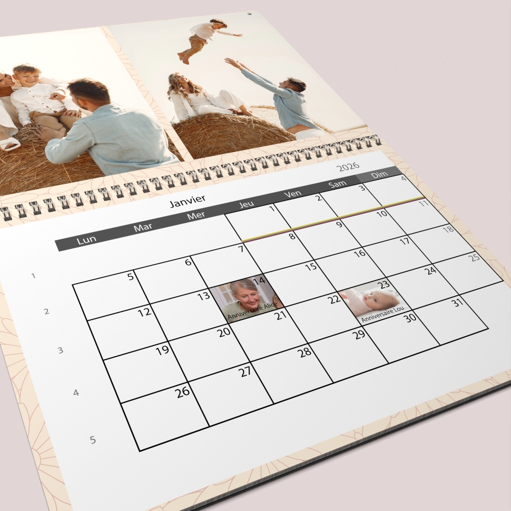 Calendrier photo GÉANT XXL PHOTO DATE