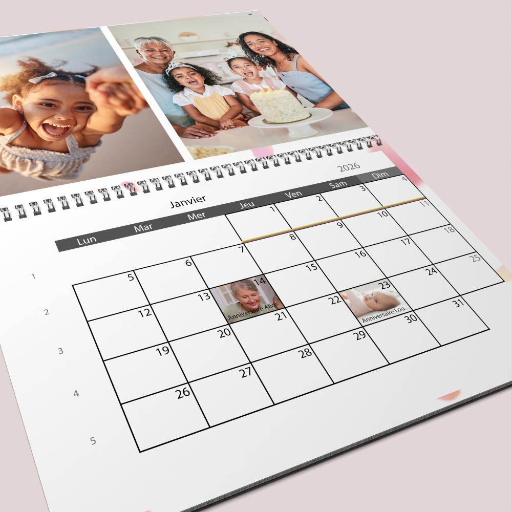 Calendrier photo GÉANT XXL PHOTO DATE