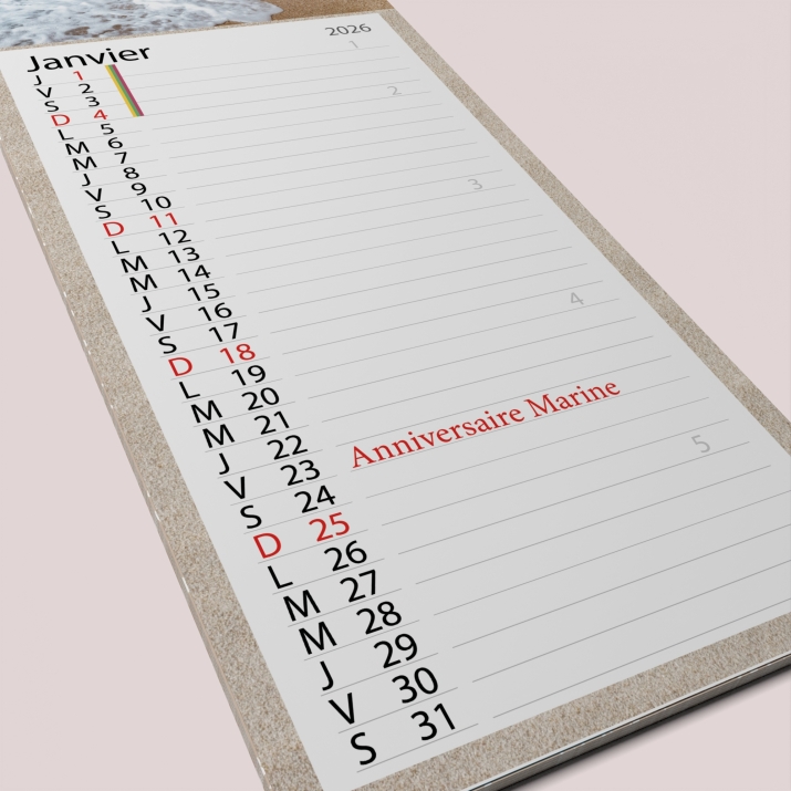 Calendrier photo mural Cuisine