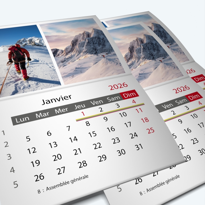 Calendrier agrafé Classic - Minimum de commande : 25 exemplaires
