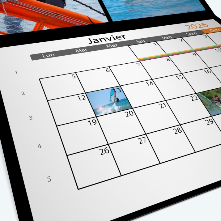 Calendrier agrafé Photo Date