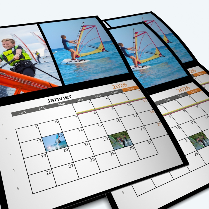 Calendrier agrafé Photo Date