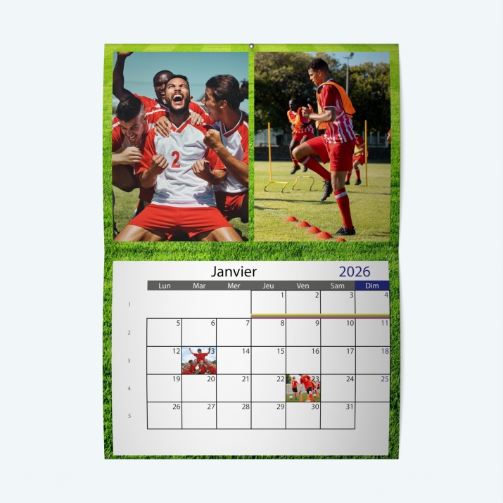 Calendrier agrafé Photo Date