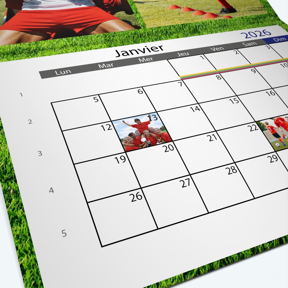 Calendrier agrafé Photo Date
