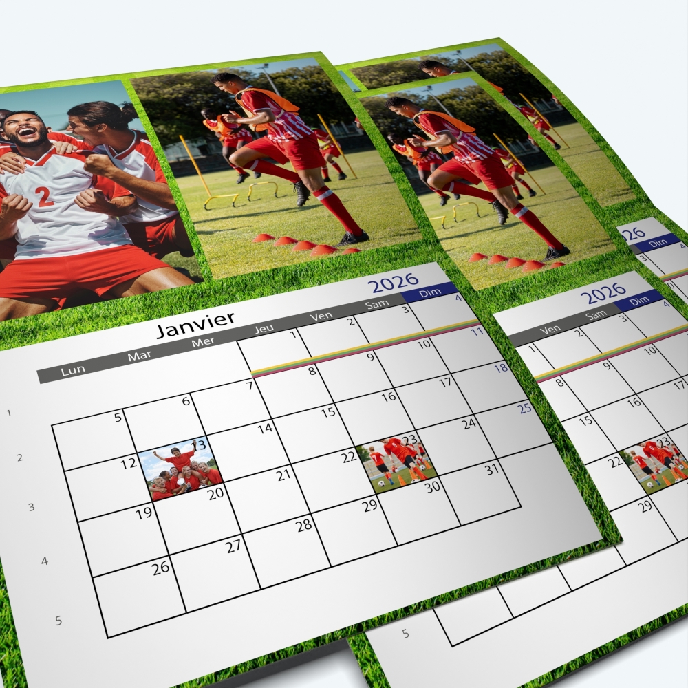 Calendrier agrafé Photo Date