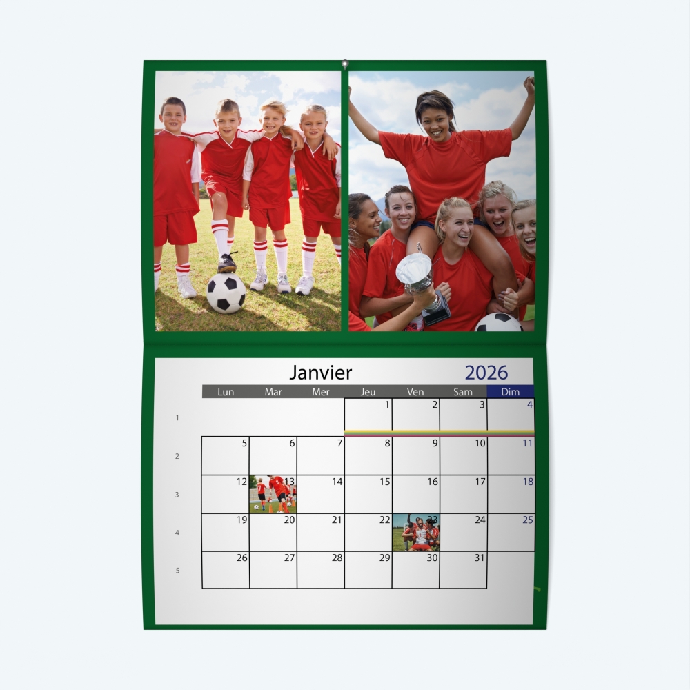 Calendrier agrafé Photo Date