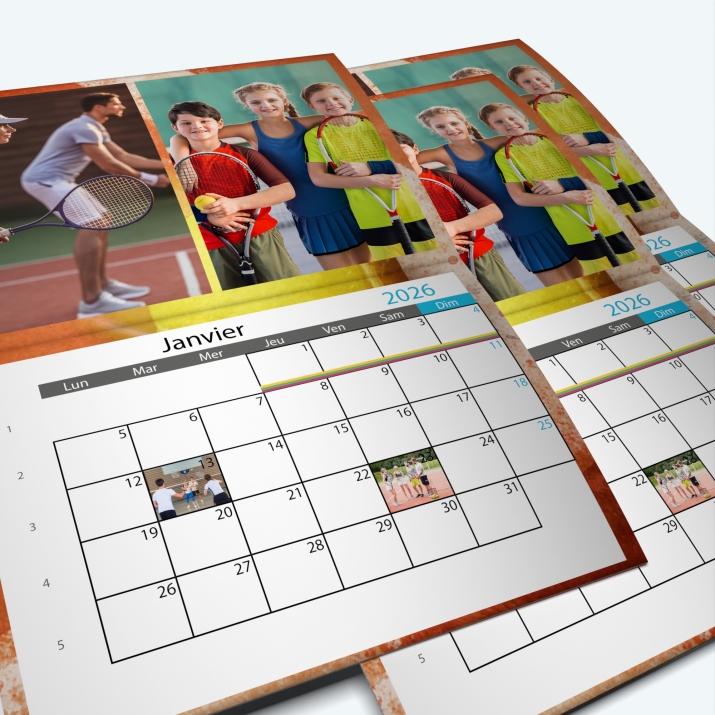Calendrier agrafé Photo Date