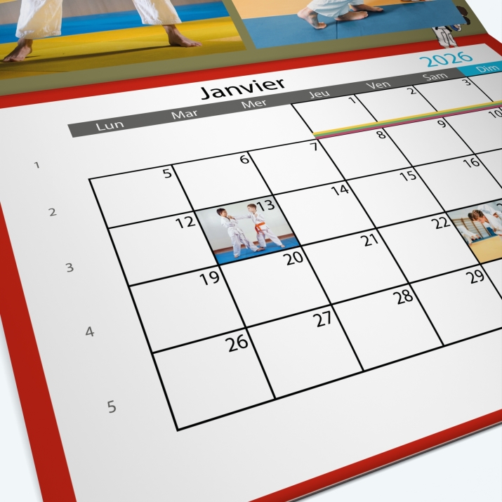 Calendrier agrafé Photo Date