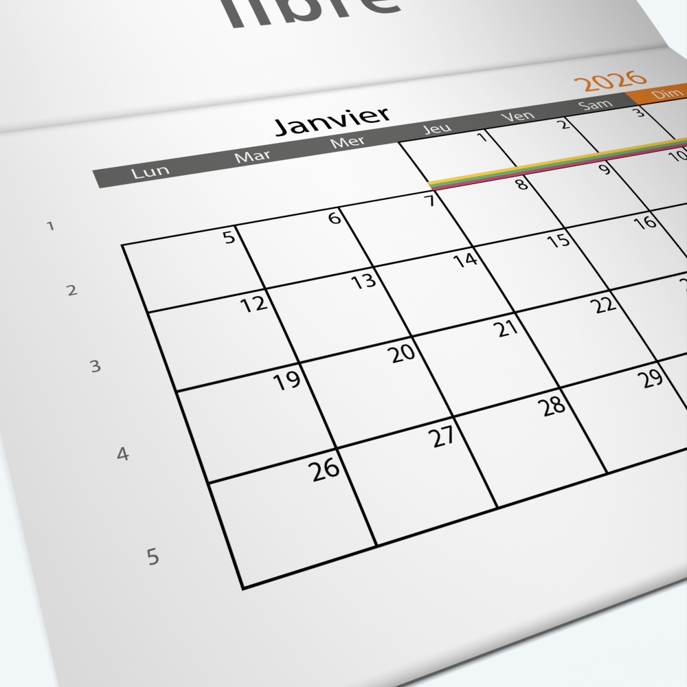 Calendrier agrafé Photo Date