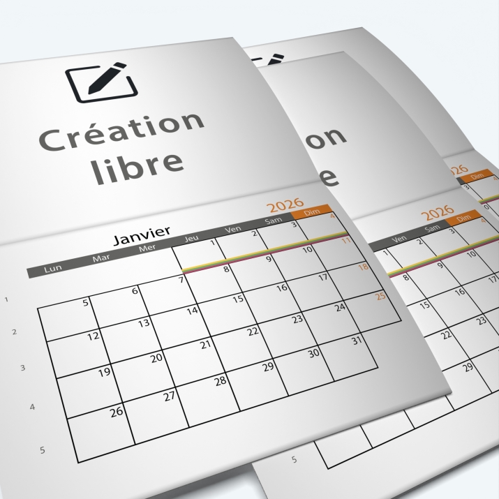 Calendrier agrafé Photo Date