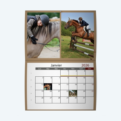 Calendrier agrafé Photo Date