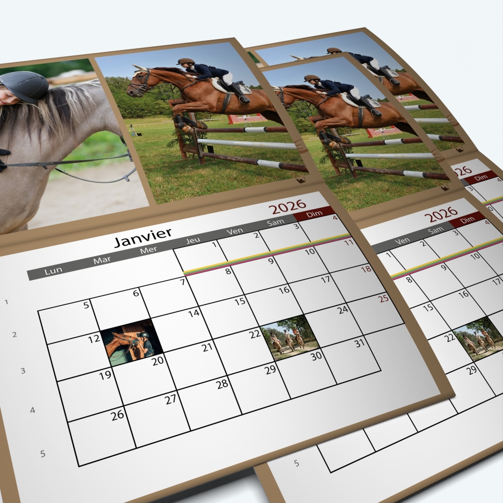 Calendrier agrafé Photo Date