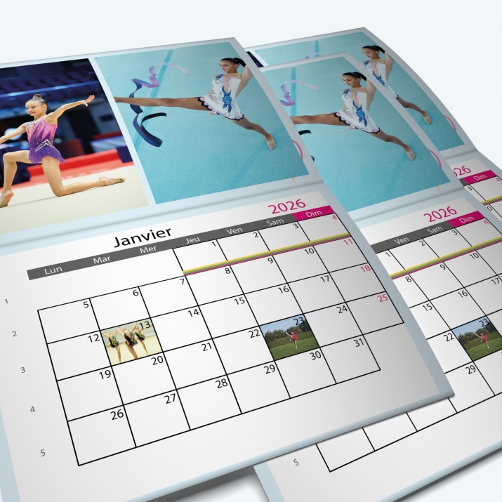 Calendrier agrafé Photo Date