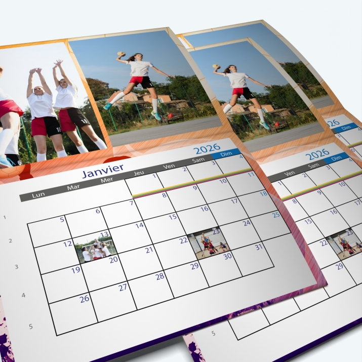 Calendrier agrafé Photo Date