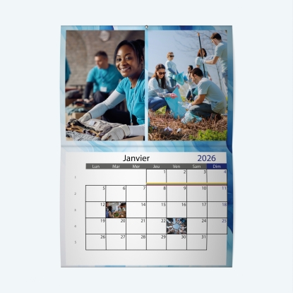 Calendrier agrafé Photo Date