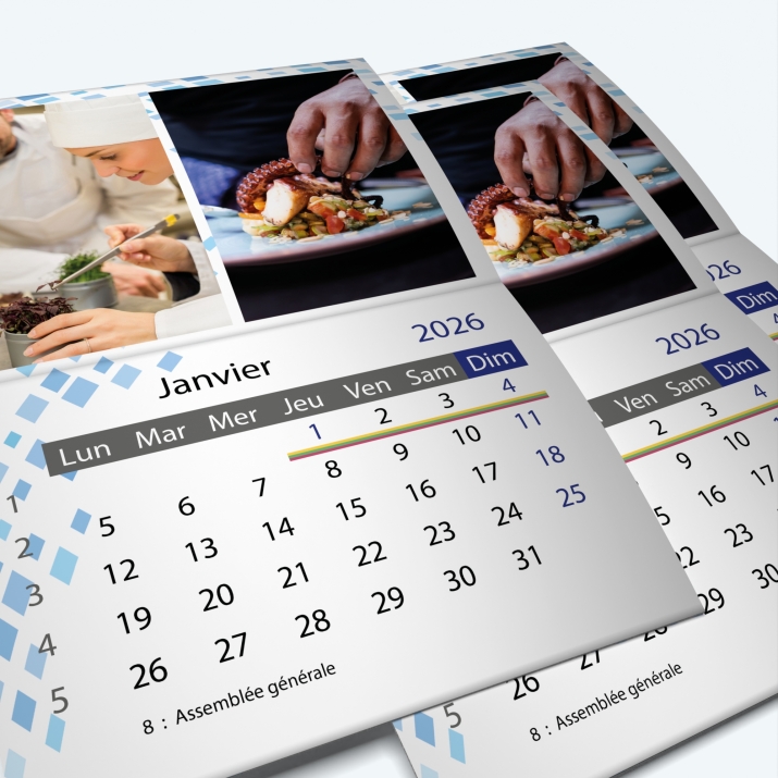 Calendrier agrafé Classic - Minimum de commande : 25 exemplaires