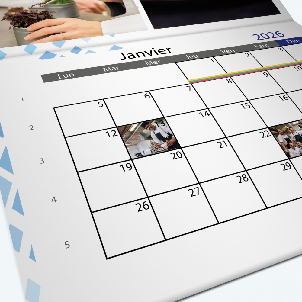 Calendrier agrafé Photo Date