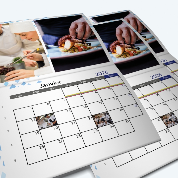 Calendrier agrafé Photo Date