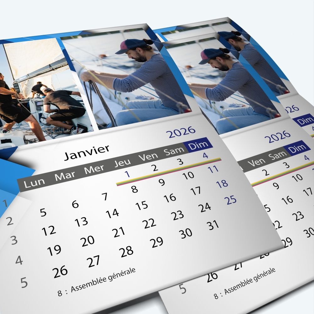 Calendrier agrafé Classic - Minimum de commande : 25 exemplaires