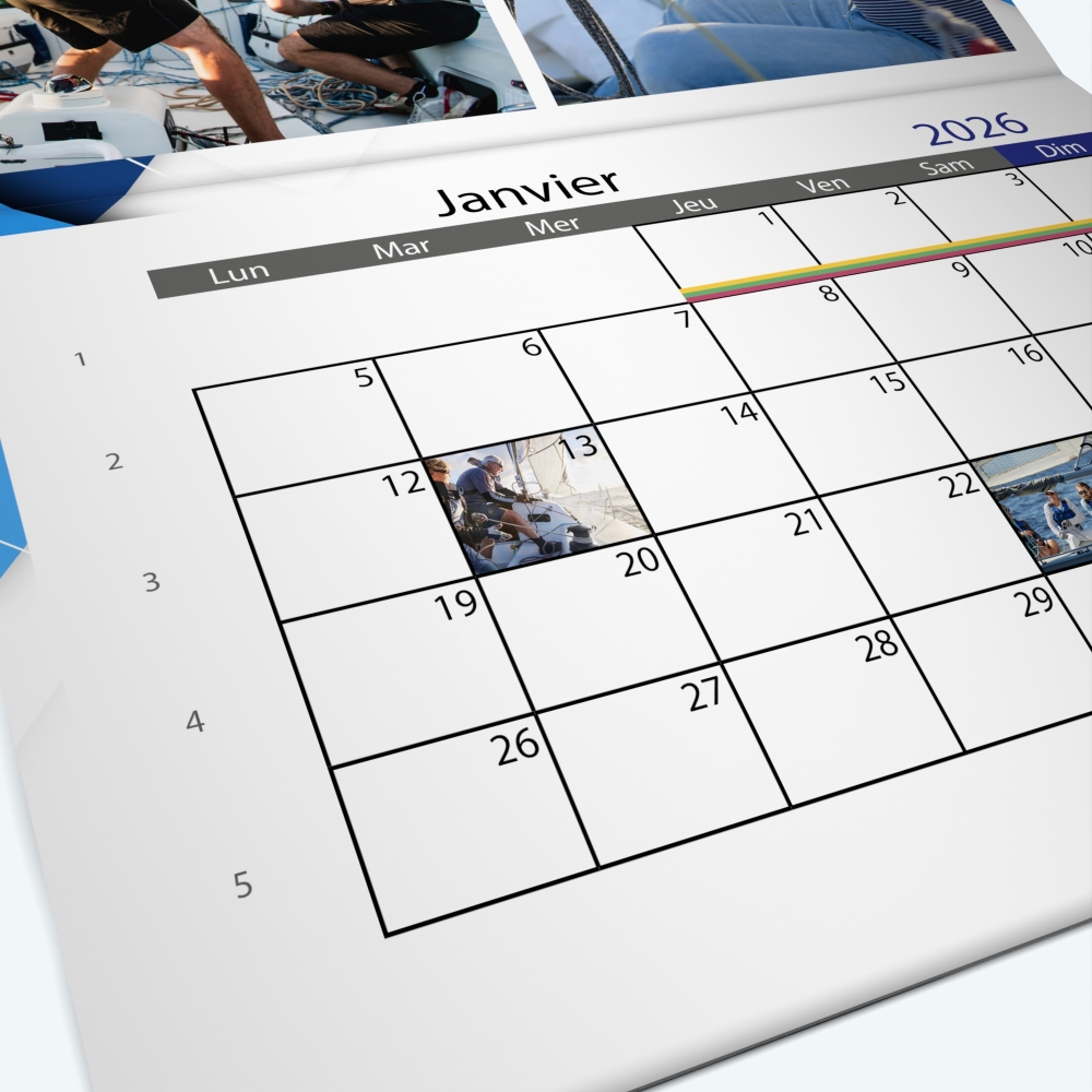 Calendrier agrafé Photo Date