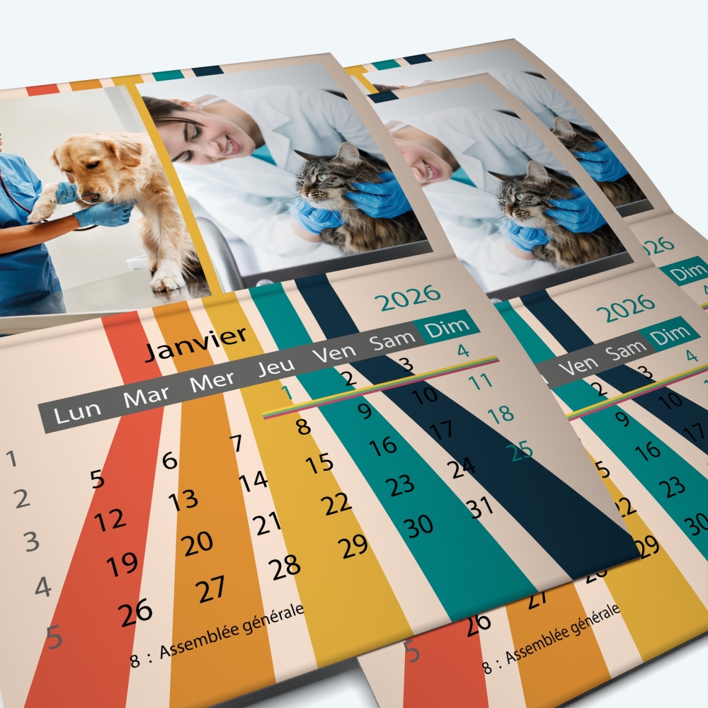 Calendrier agrafé Classic - Minimum de commande : 25 exemplaires