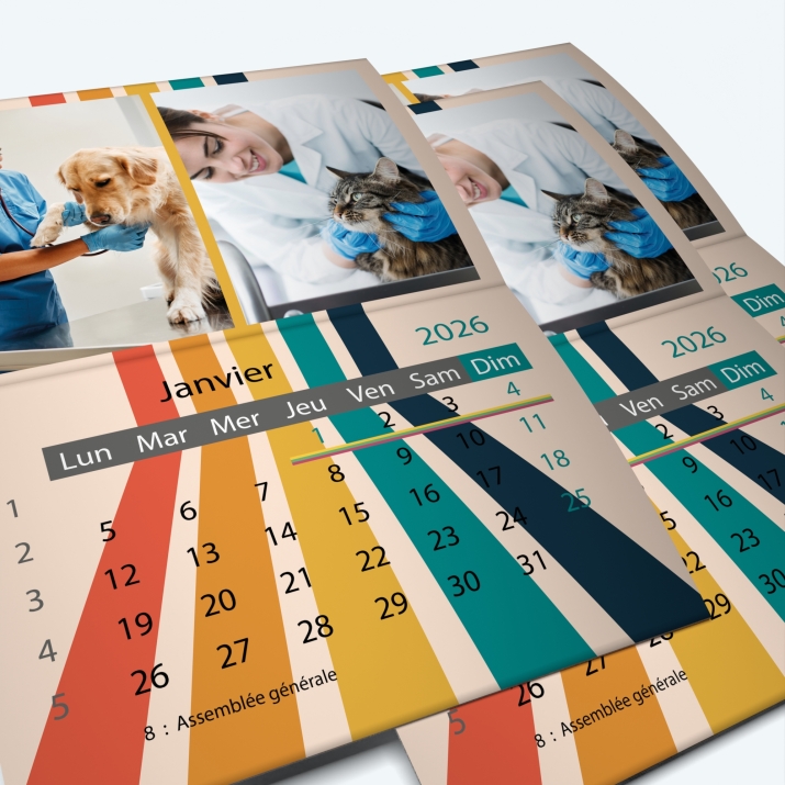 Calendrier agrafé Classic - Minimum de commande : 25 exemplaires